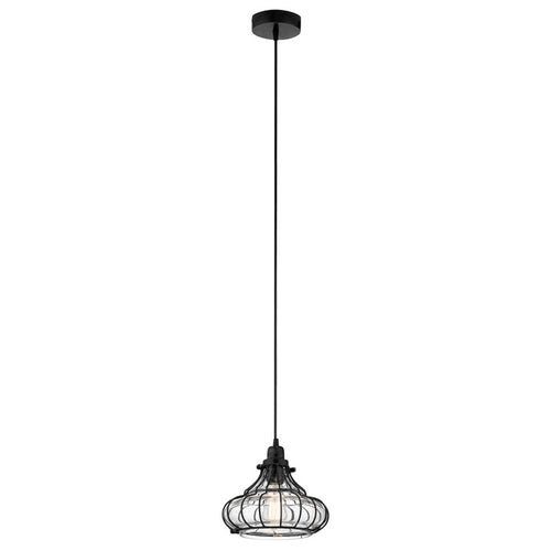 10" Aisling Black Metal Conical Pendant-On