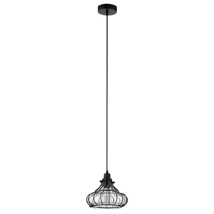 10" Aisling Black Metal Conical Pendant-Off