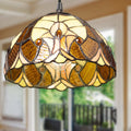 10" W Halston Traditional Amber Dome Shade Pendant Light in a home setting