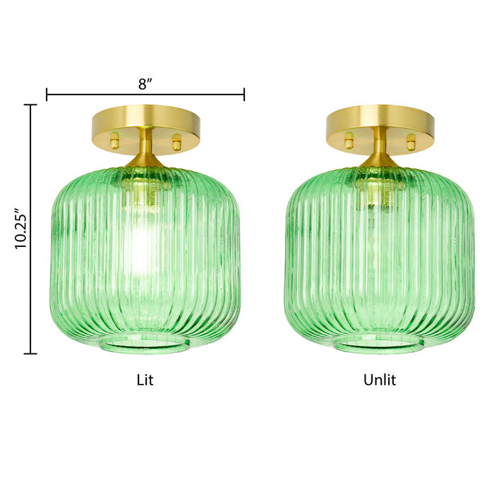 10.25"H Jeanine Globe Ceiling Light