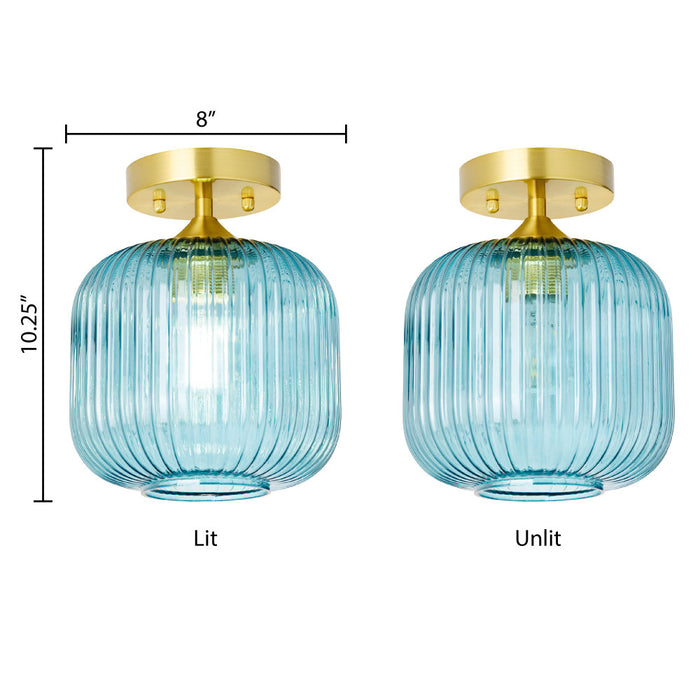 10.25"H Jeanine Globe Ceiling Light