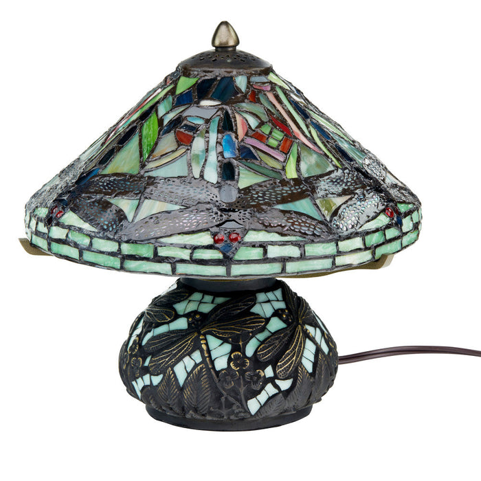 10.5"H Tiffany Style Dragonfly Accent Lamp-Off