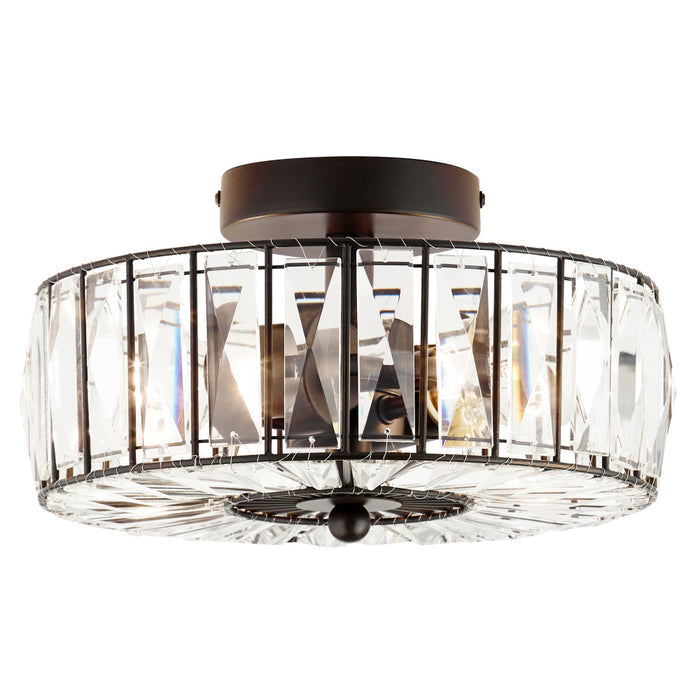 11.5" Crystalline Semi-Flush Mount Ceiling Fixture-On