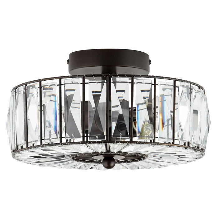 11.5" Crystalline Semi-Flush Mount Ceiling Fixture-Off