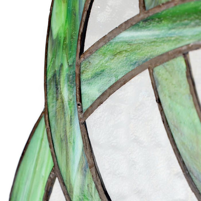 11.75" H Trinity Knot Celtic Stained Glass Window Panel-Closeup