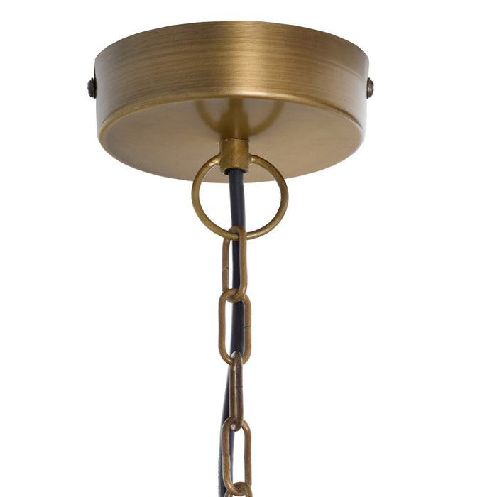 12" W 1-Light Constance Glass and Metal Pendant