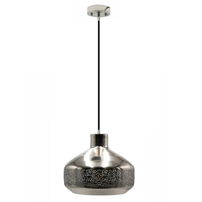 12"H Chapel Hill Teardrop 1-Light Metal Pendant-Off