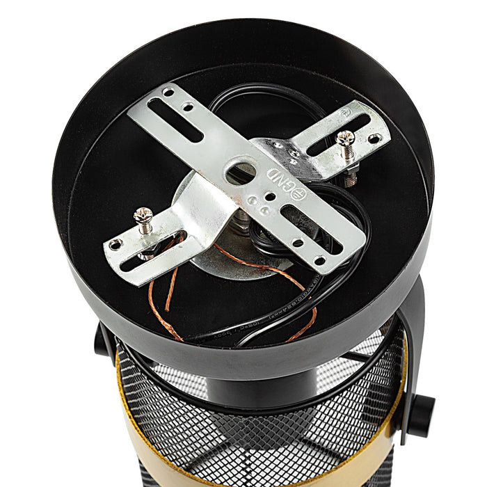 12"H Geo Black Painted Metal Mesh Drum Shade Wall Sconce