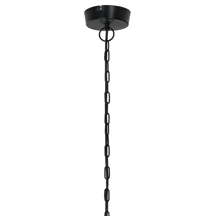 13" W Trudie Clear and Black Glass and Metal Pendant Light