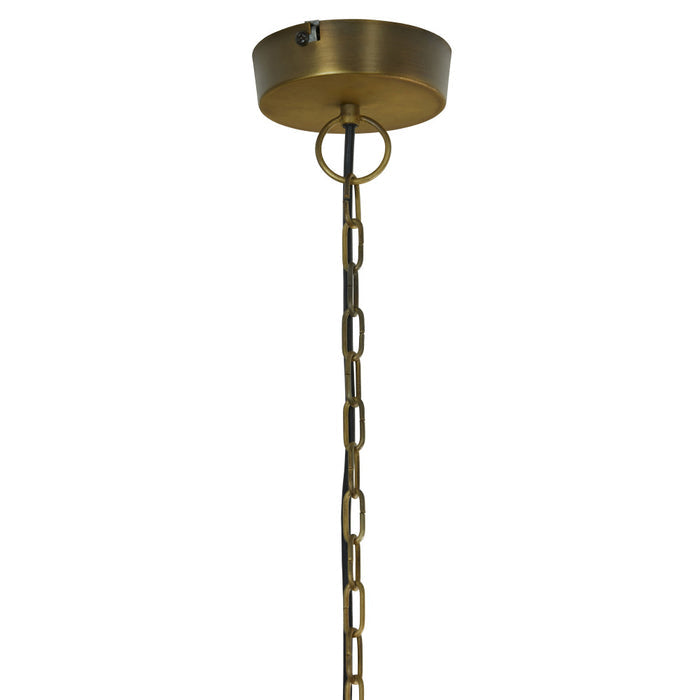 13" W Trudie Clear Glass and Gold Metal Pendant Light