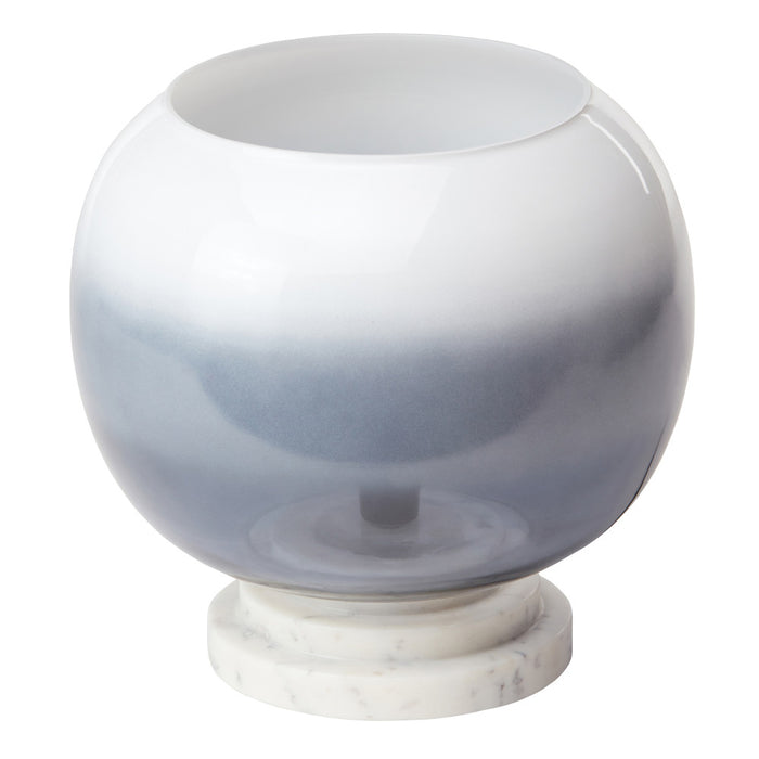 13' H Emily White and Blue Ombre Stacked Base Globe Shade Accent Lamp-Off