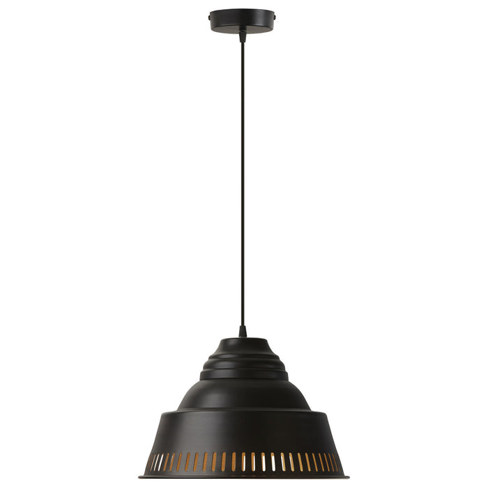 14" W 1-Light Aden Metal Pendant-On