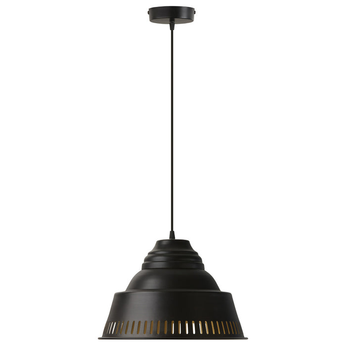14" W 1-Light Aden Metal Pendant-Off