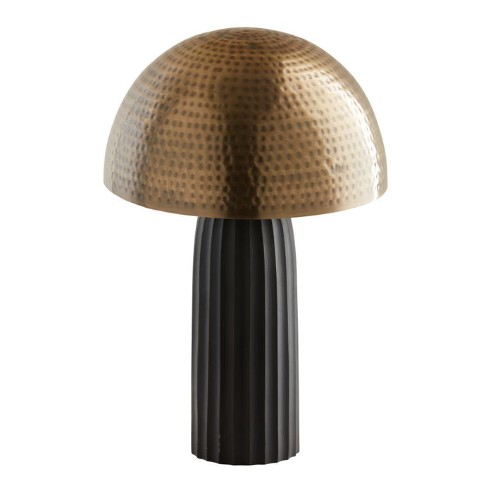 14.5" H Dieter Brass Dome Shade Cylinder Table Lamp-Off