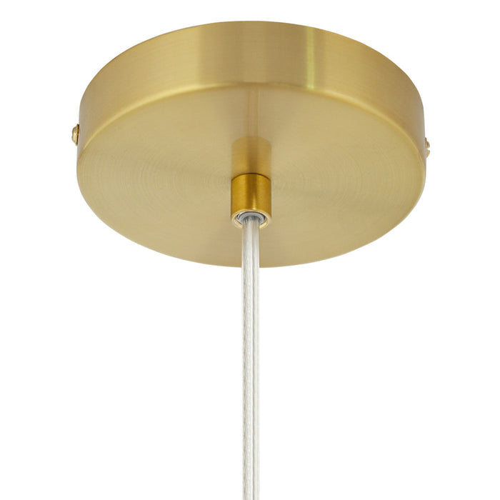 14.5"W Kendall Round Glam Pendant Light with Gold Canopy