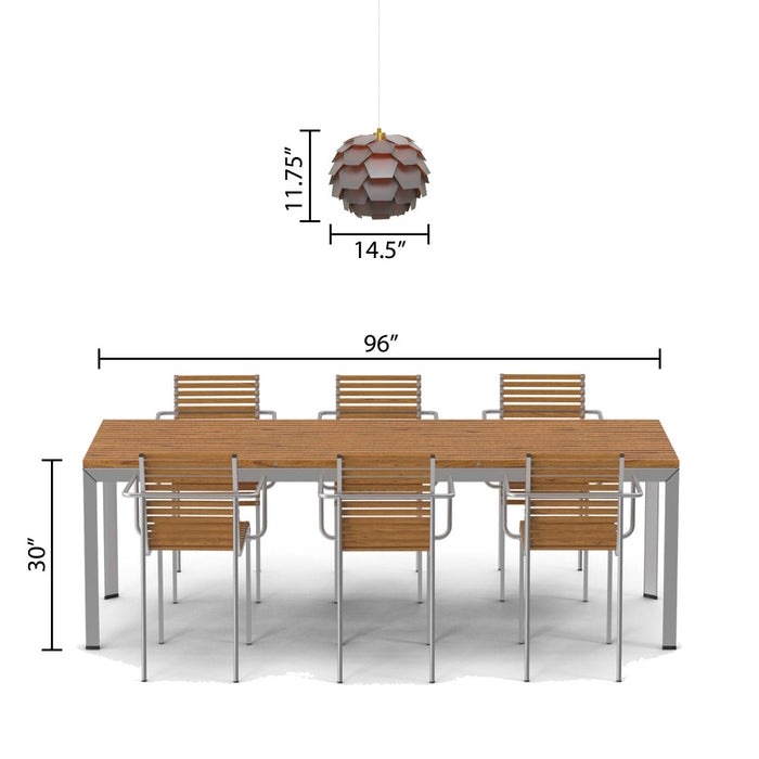 14.5"W Kendall Round Glam Pendant Light with Gold Canopy