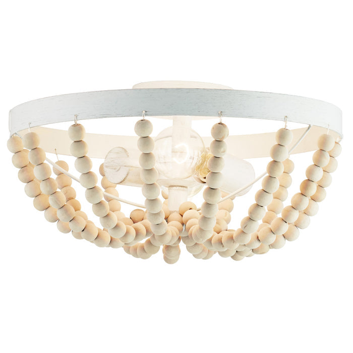 15" Delilah Boho Semi-Flush Mount Ceiling Fixture-On