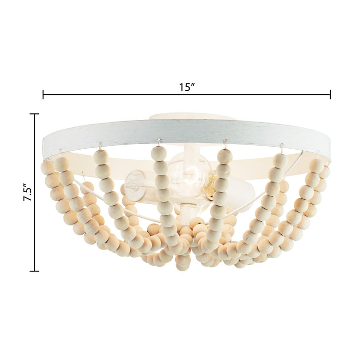 15" Delilah Boho Semi-Flush Mount Ceiling Fixture