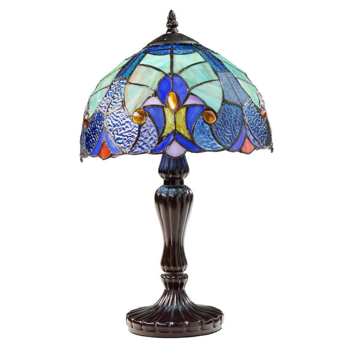 17" H Halston Candlestick Base Dome Shade Table Lamp-On