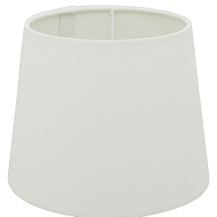 17.75"H Marler Gold & White Twin Table Lamps. Shade Close Up
