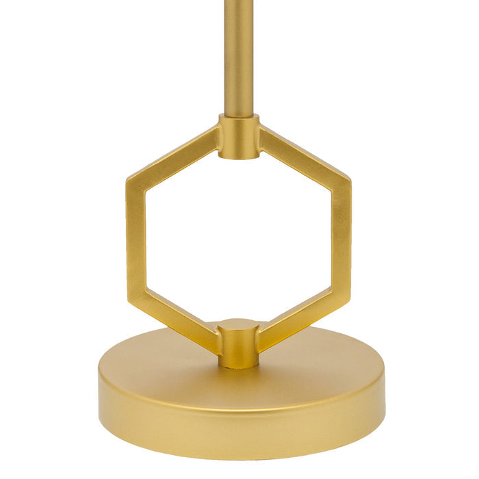 17.75"H Marler Gold & White Twin Table Lamps