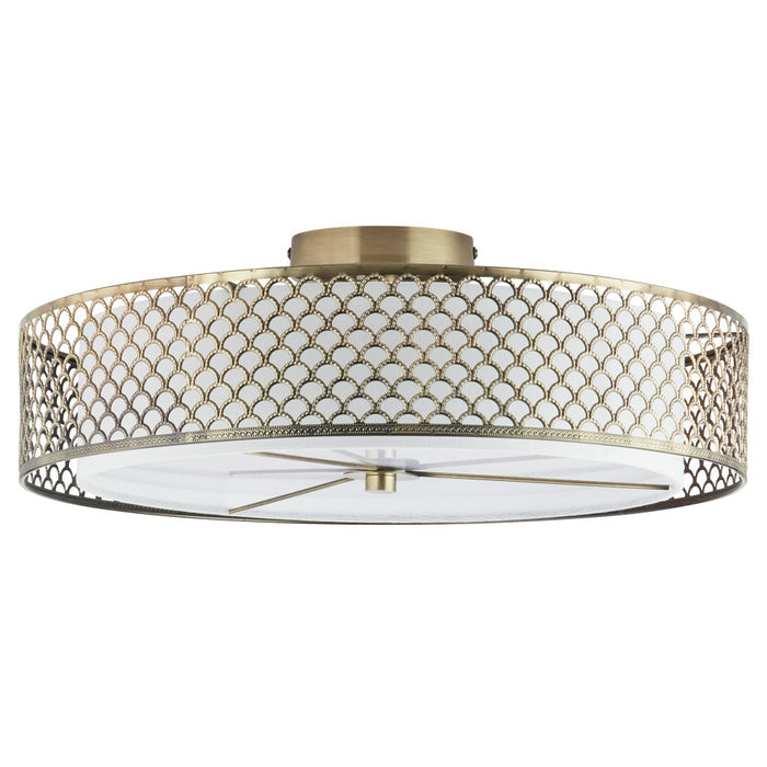 18.25" Leyla Glam Brushed Gold Semi-Flush Mount Ceiling Fixture Sconce-Off