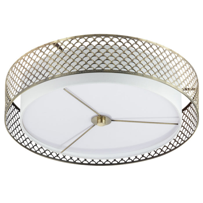18.25" Leyla Glam Brushed Gold Semi-Flush Mount Ceiling Fixture-Off