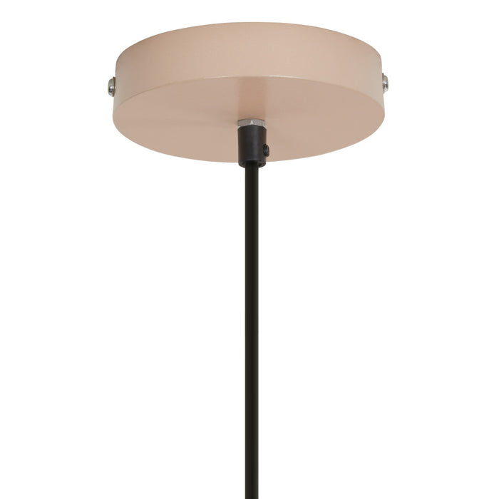 18.5"W 1-Light Jessica Metal and Cane Transitional Pendant