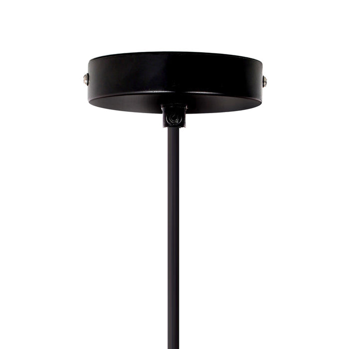 19.5" W Lisa Industrial Black and White Dome Shade Pendant