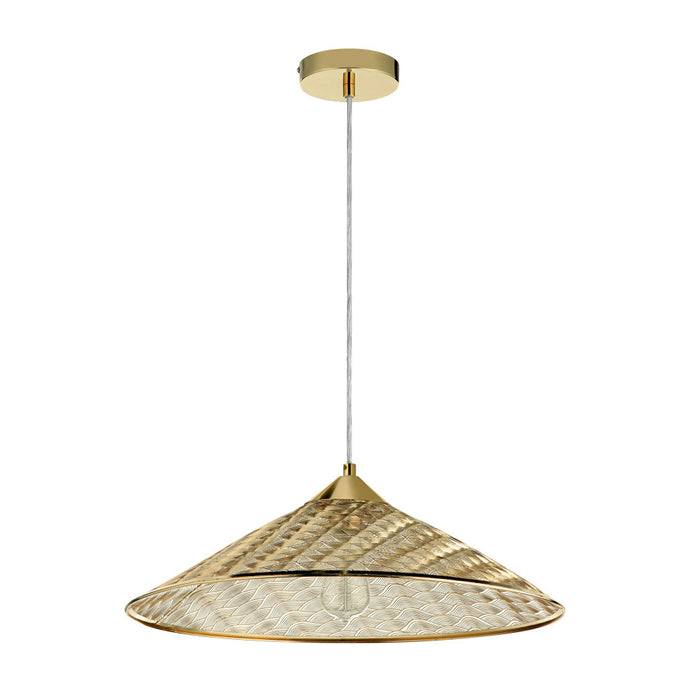 20" 1-Light Rosalinde Pendant Light Gold-Off