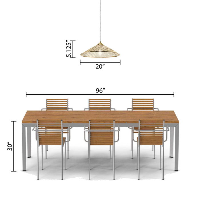 20" 1-Light Rosalinde Pendant Light Gold