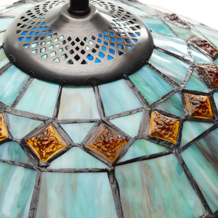 20"H Vivienne Baroque Style Stained Glass Table Lamp