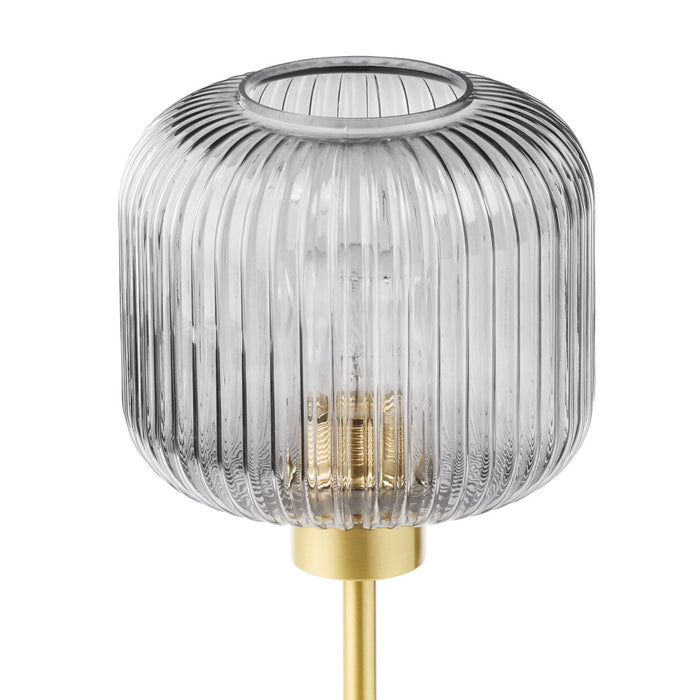 21"H Eagan Globe Shade Table Lamp. Shade Closeup-Off