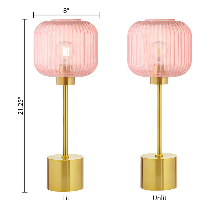 21"H Eagan Globe Shade Table Lamp. Dimensions