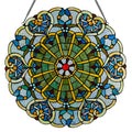 22"H Stained Glass Webbed Heart Window Panel-Backlit