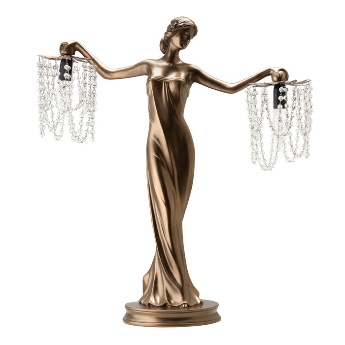23.75"H Grecian Goddess Beaded Table Lamp-Off