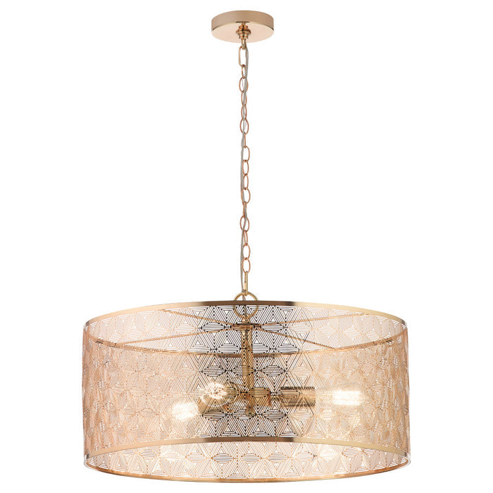 24" 3-Light Giselle Chandelier Polished Gold-On