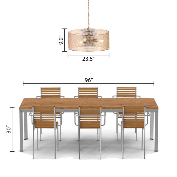 24" 3-Light Giselle Chandelier Polished Gold