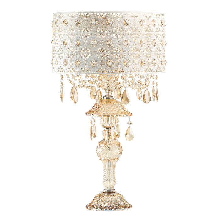 24"H Jeweled Blossoms Table Lamp-Off