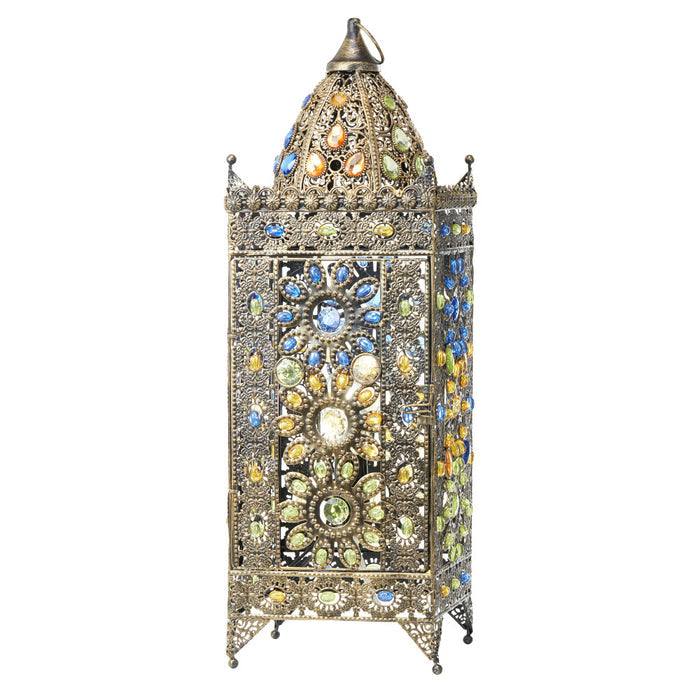 24"H Jeweled Turkish Table Lamp-On