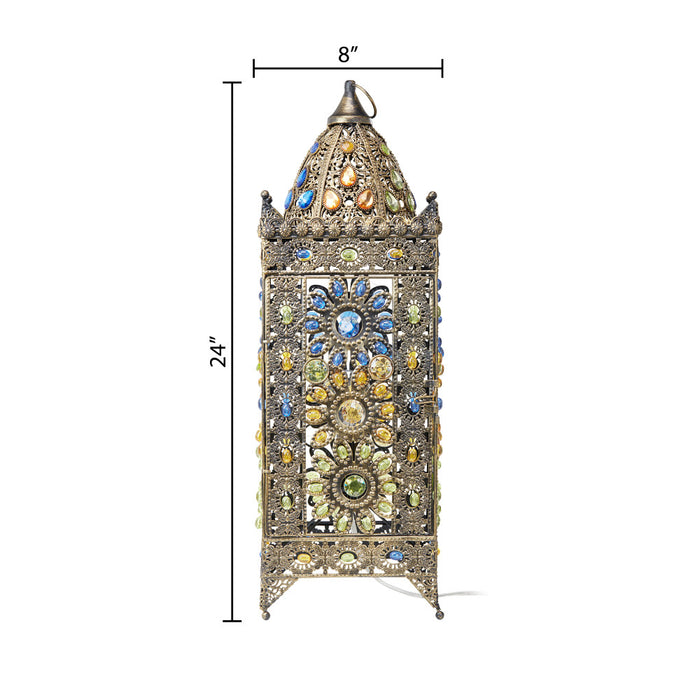 24"H Jeweled Turkish Table Lamp