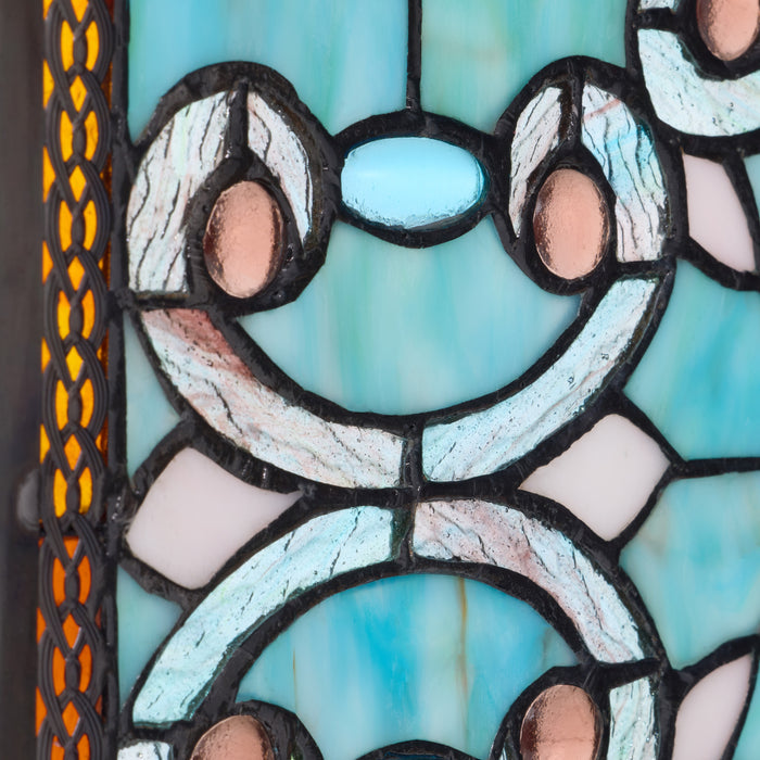 26"H Tiffany Style Stained Glass Brandi's Window Panel