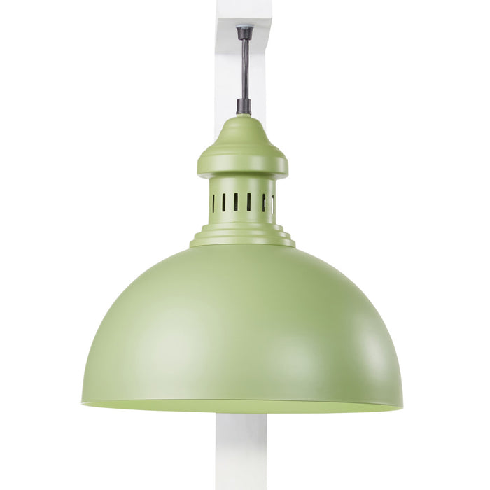 28.5" H Gwen Industrial Indoor Plug In Wall Sconce with Dome Shaped Shade. Shade closeup-On