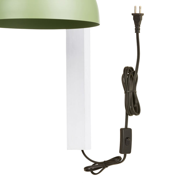 28.5" H Gwen Industrial Indoor Plug In Wall Sconce with Dome Shaped Shade