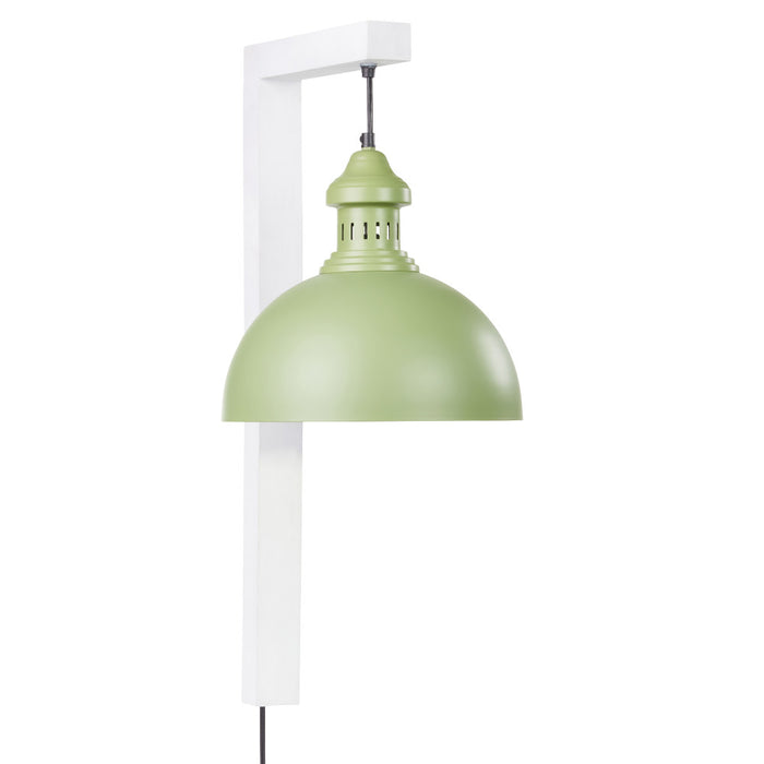 28.5" H Gwen Industrial Indoor Plug In Wall Sconce with Dome Shaped Shade