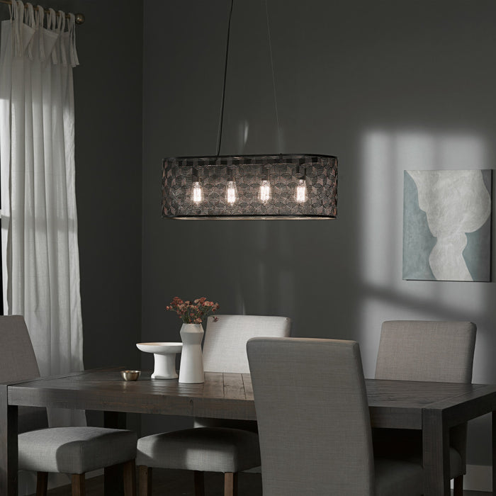 30" 4-Light Gianna Chandelier Black
