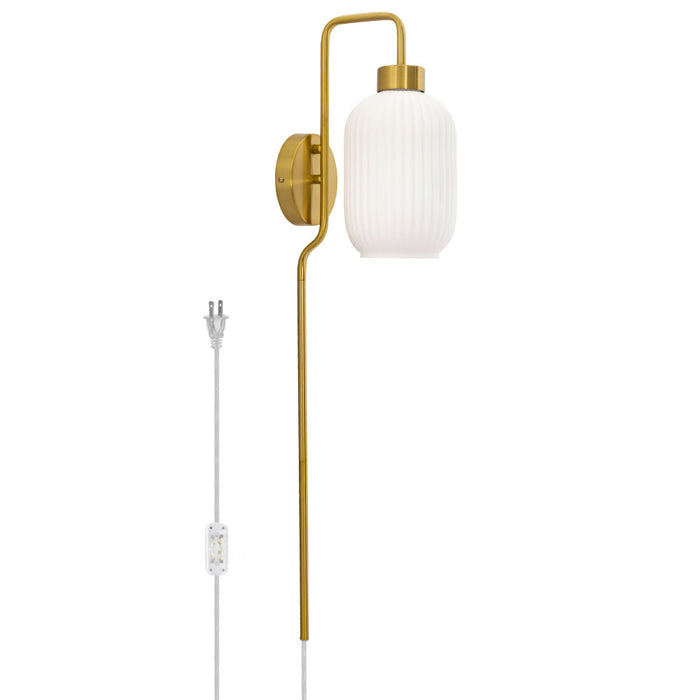 32"H Davia Retro Wall Sconce-On