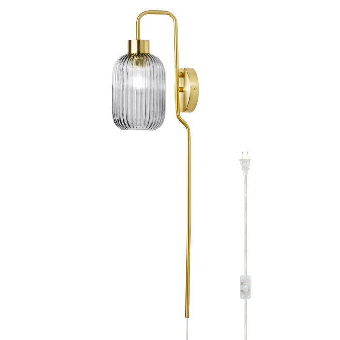 32"H Davia Retro Wall Sconce-On