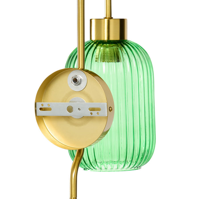 32"H Davia Retro Wall Sconce. Back view