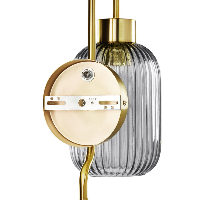 32"H Davia Retro Wall Sconce. Back view